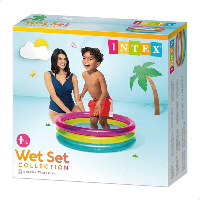 Piscina per bambini Intex 57104NP Arcobaleno 63 L 86 x 25 x 86 cm - LoComproIo.com